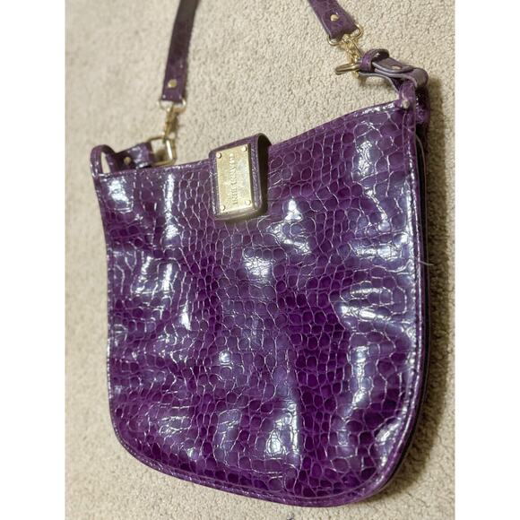 Gianni Bini Large Purple Leather Bag - Picture 4 of 16